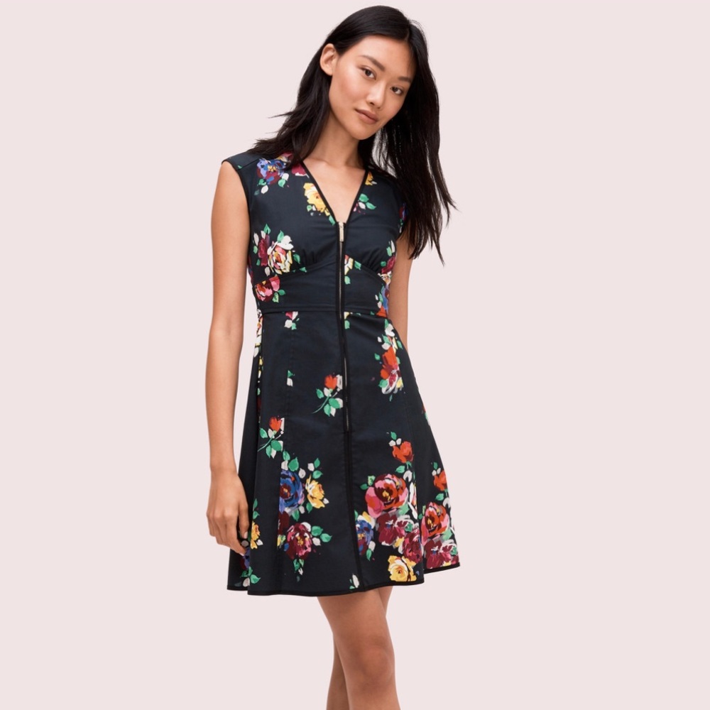 Kate Spade rare roses poplin dress NWT